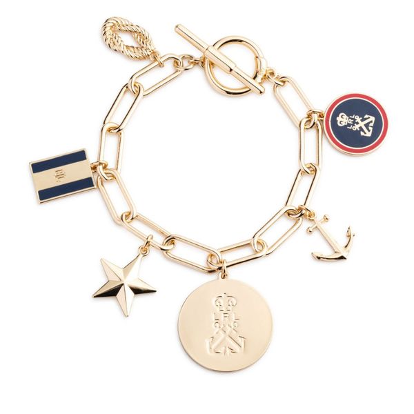 LAUREN RALPH LAUREN Zapestnica LAUREN RALPH LAUREN Br 7.25In Nautical Charm Flex 14B00464 Zlata