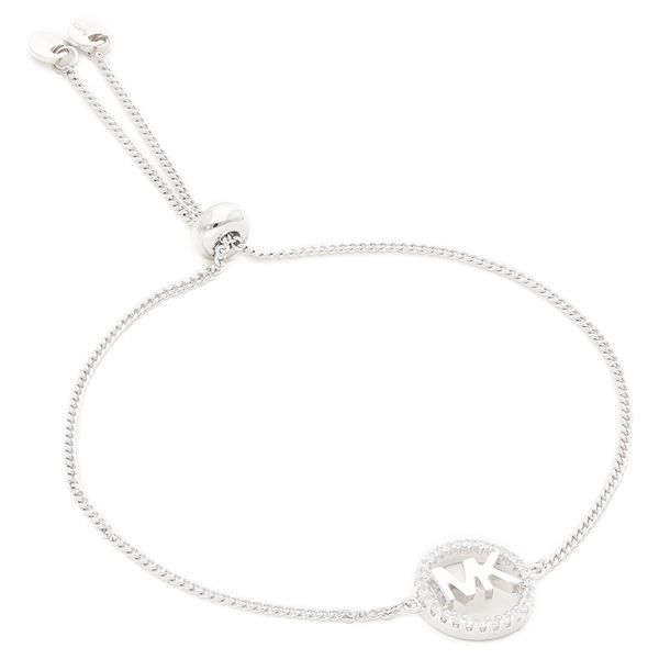 Michael Kors Zapestnica Michael Kors Logo Circle Slider MKC1246AN040 Srebrna