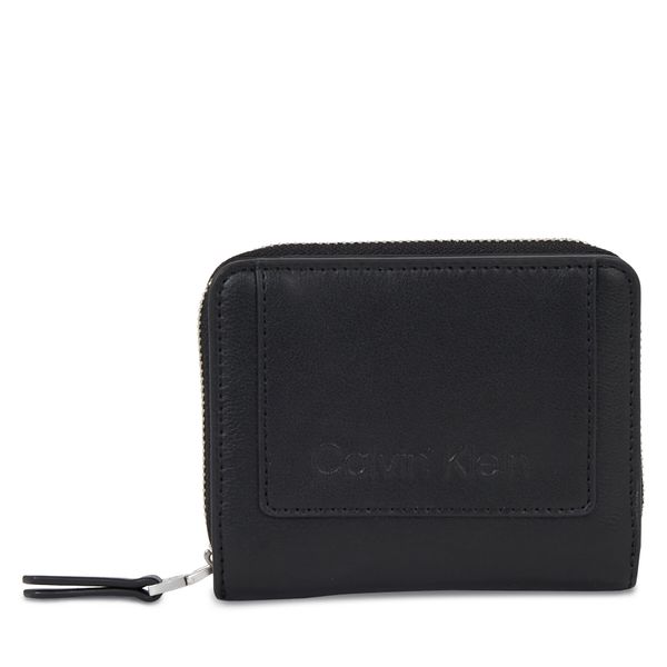 Calvin Klein Ženska denarnica Calvin Klein Ck Set Zip Around W/Flap Md K60K611099 Ck Black BAX