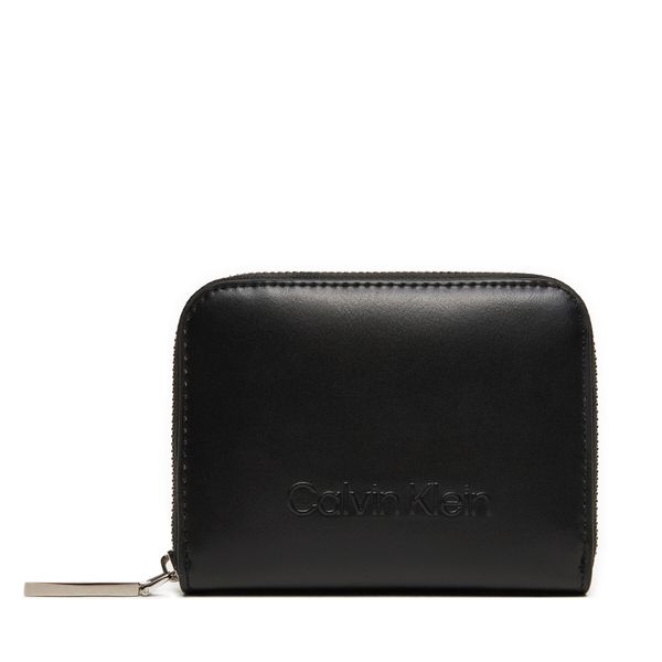 Calvin Klein Ženska denarnica Calvin Klein Embossed Logo K60K612437 Črna