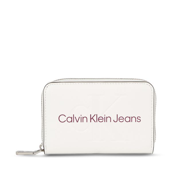 Calvin Klein Jeans Ženska denarnica Calvin Klein Jeans Sculpted Med Zip Around Mono K60K607229 Ivory YBI