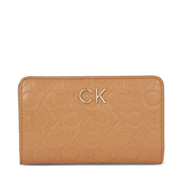 Calvin Klein Ženska denarnica Calvin Klein Re-Lock Bifold Fr Wallet Emb K60K611318 Rjava