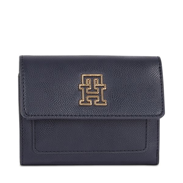 Tommy Hilfiger Ženska denarnica Tommy Hilfiger Th Timeless Med Flap W Bill AW0AW15258 Mornarsko modra