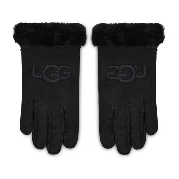 Ugg Ženske rokavice Ugg W Sheepskin Embroider 20931 Black