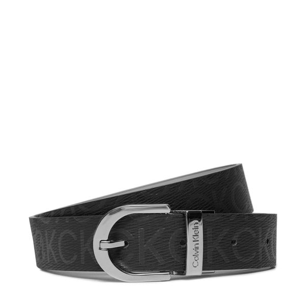Calvin Klein Ženski pas Calvin Klein Ck Reversible Belt 3.0 Epi Mono K60K609981 Black Epi Mono/Dk Ecru 0GJ