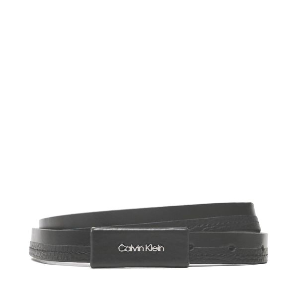 Calvin Klein Ženski pas Calvin Klein Daily Dressed Plaque 2cm Belt K60K610499 Črna