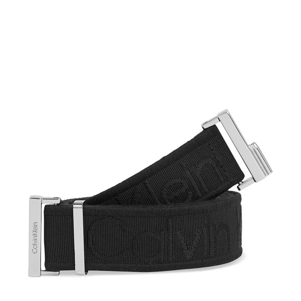 Calvin Klein Ženski pas Calvin Klein Gracie Logo Jacquard Belt 3.0 K60K611922 Črna