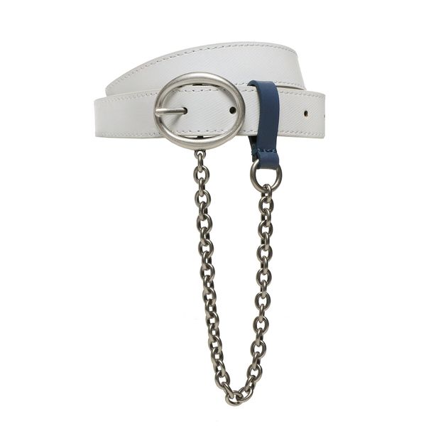 Calvin Klein Jeans Ženski pas Calvin Klein Jeans Round Classic Chain 25Mm K60K610360 Bela