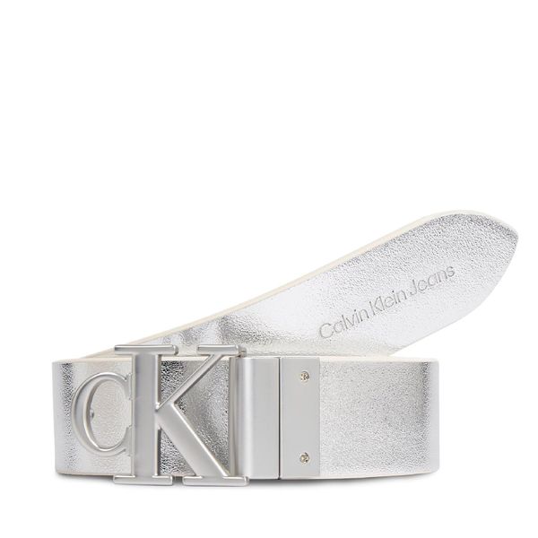 Calvin Klein Jeans Ženski pas Calvin Klein Jeans Round Mono Pl Rev Lthr Belt 30Mm K60K611489 Bela