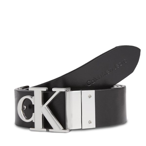 Calvin Klein Jeans Ženski pas Calvin Klein Jeans Round Mono Pl Rev Lthr Belt 30Mm K60K611489 Črna