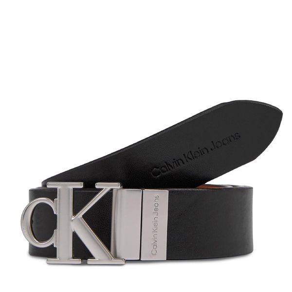 Calvin Klein Jeans Ženski pas Calvin Klein Jeans Round Mono Pl Rev Lthr Belt 30Mm K60K611489 Črna