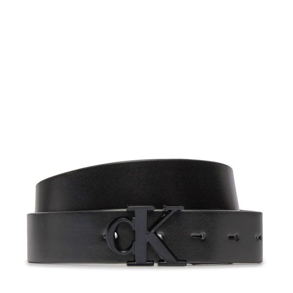 Calvin Klein Jeans Ženski pas Calvin Klein Jeans Round Mono Pl Rev Lthr Belt 30Mm K60K611489 Črna