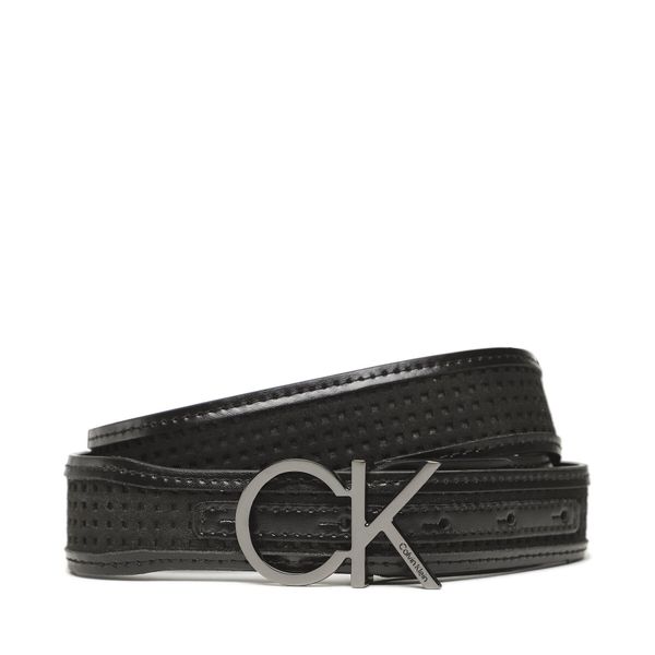 Calvin Klein Ženski pas Calvin Klein Re-Lock Insert 3 Cm Perf Belt K60K610497 Črna