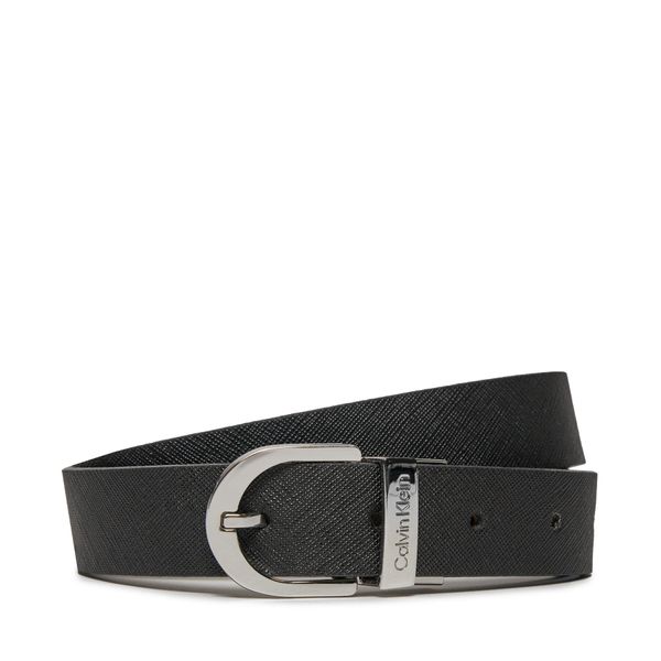 Calvin Klein Ženski pas Calvin Klein Round Reversible Belt Saffiano K60K611923 Ck Black/Sand Pebble BEH