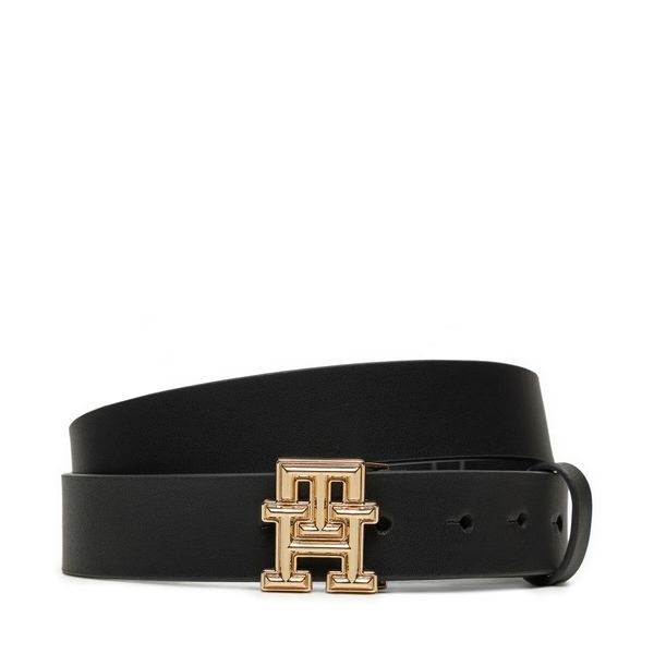 Tommy Hilfiger Ženski pas Tommy Hilfiger Th Monogram 3.0 AW0AW17281 Črna