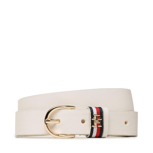 Tommy Hilfiger Ženski pas Tommy Hilfiger Th Timeless 2.5 Corp AW0AW14802 Bela