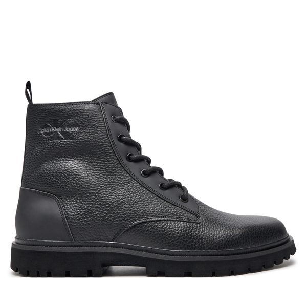 Calvin Klein Zimski škornji Calvin Klein Eva Mid Laceup Boot Lth YM0YM00751 Črna