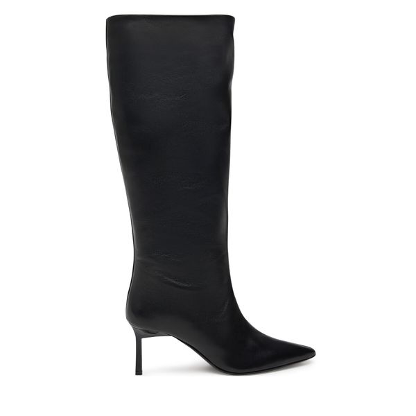 Calvin Klein Zimski škornji Calvin Klein Heel Knee Boot 70 Lth HW0HW02162 Črna