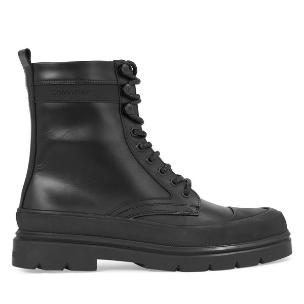 Calvin Klein Zimski škornji Calvin Klein Lace Up Boot High HM0HM01213 Črna