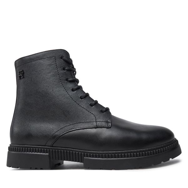 Tommy Hilfiger Zimski škornji Tommy Hilfiger Comfort Tl Texture Lth Boot FM0FM05182 Črna