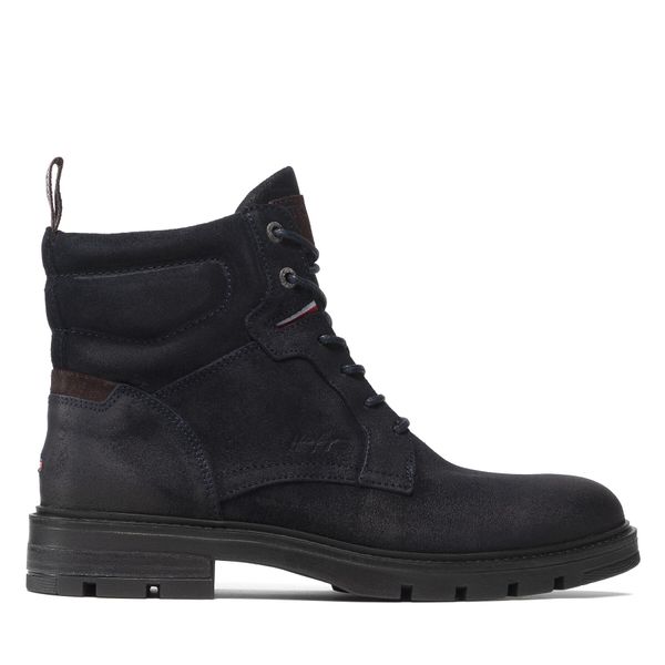 Tommy Hilfiger Zimski škornji Tommy Hilfiger Elevated Padded Suede Boot FM0FM03778 Mornarsko modra