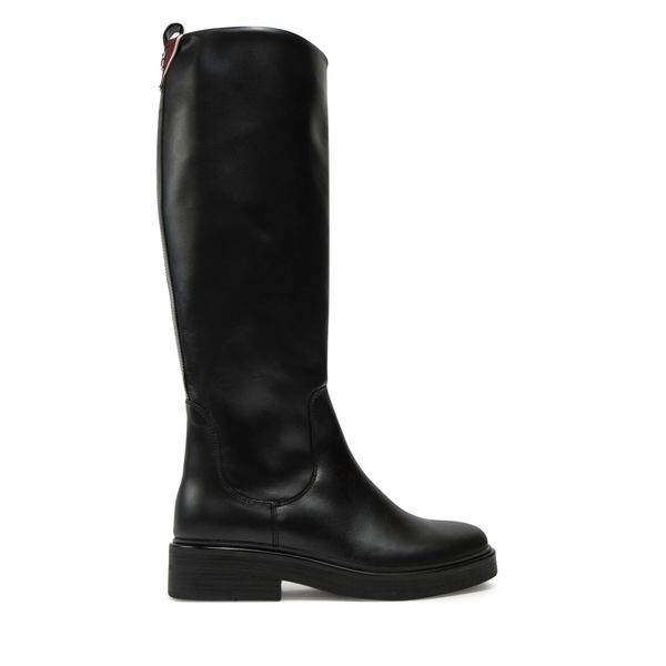 Tommy Hilfiger Zimski škornji Tommy Hilfiger Premium Leather Long Boot FW0FW08180 Črna