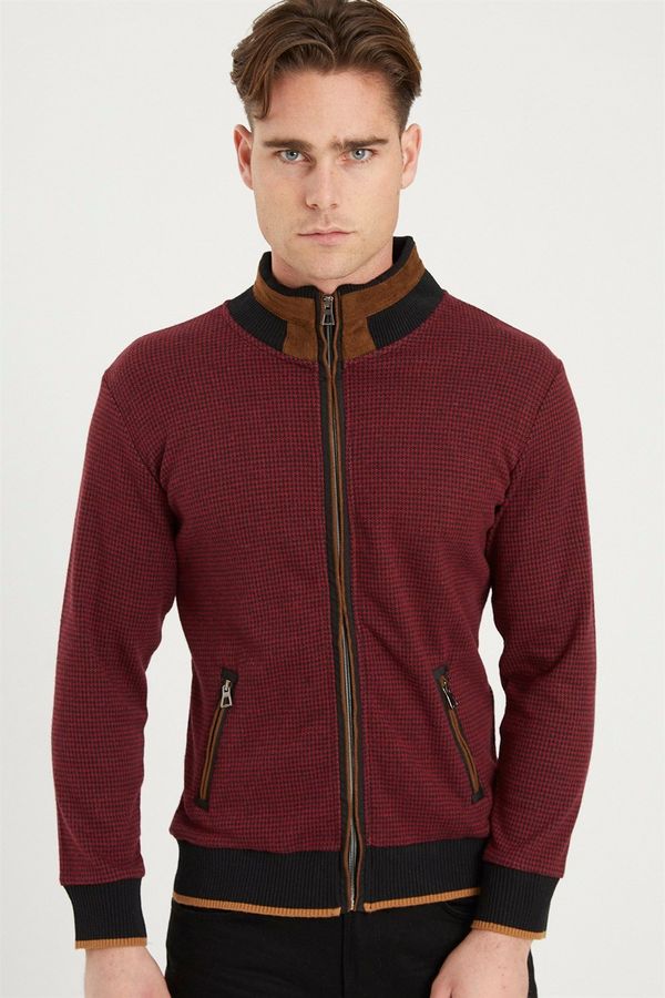 dewberry 1021 DEWBERRY MEN'S SWEATSHIRT-BURGUNDY