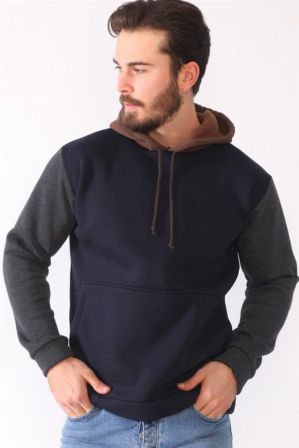 dewberry 1040 DEWBERRY MEN'S SWEATSHIRT-NAVY BLUE