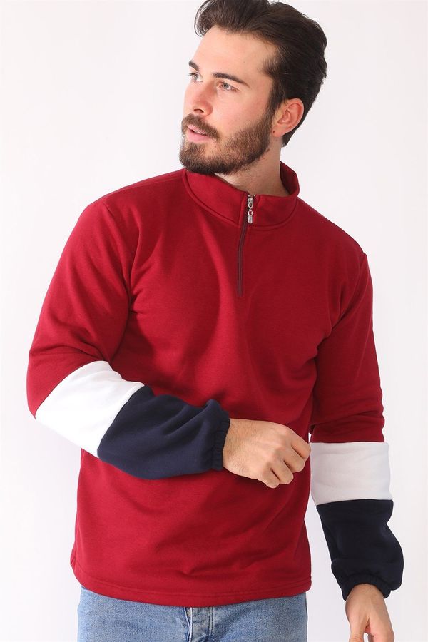 dewberry 1041 DEWBERRY MEN'S SWEATSHIRT-BURGUNDY