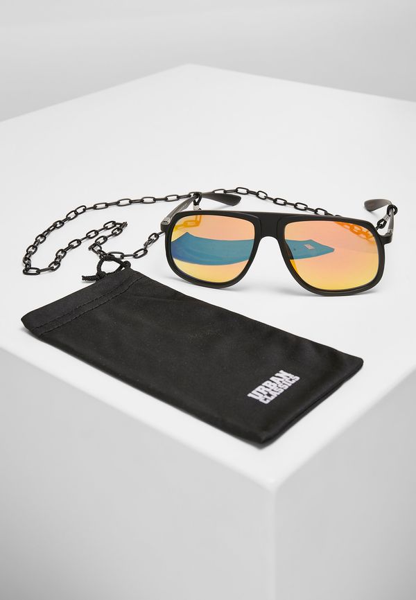 Urban Classics 107 Retro blk/yellow chain sunglasses