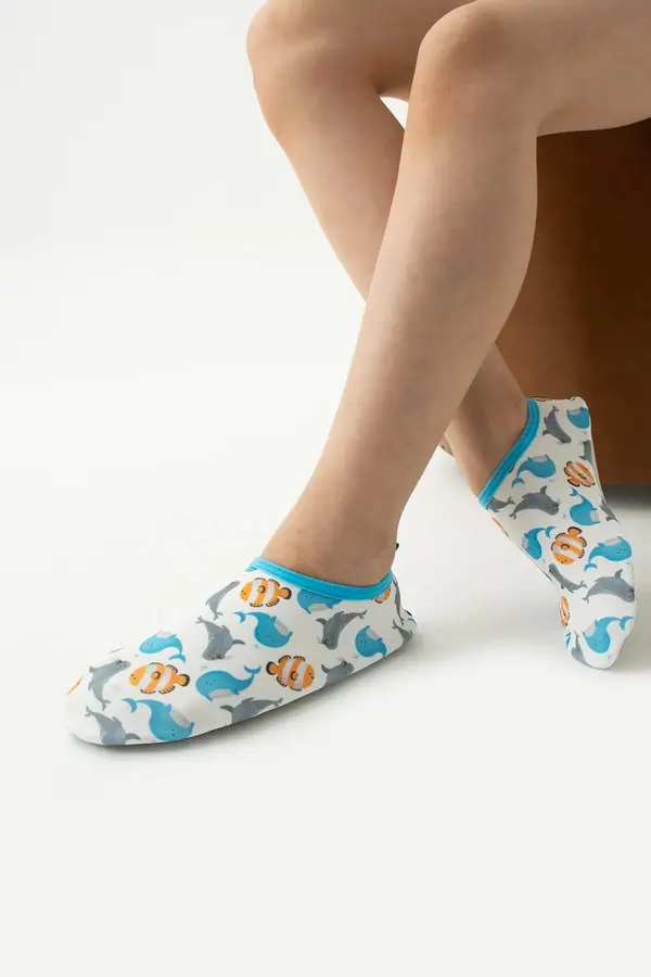 dewberry 22256 Dewberry Non-Slip, Pool and Sea Shoes for Kids-BLUE