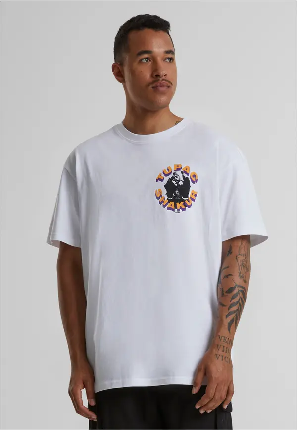 Merchcode 2Pac Toss it up Oversize Tee White