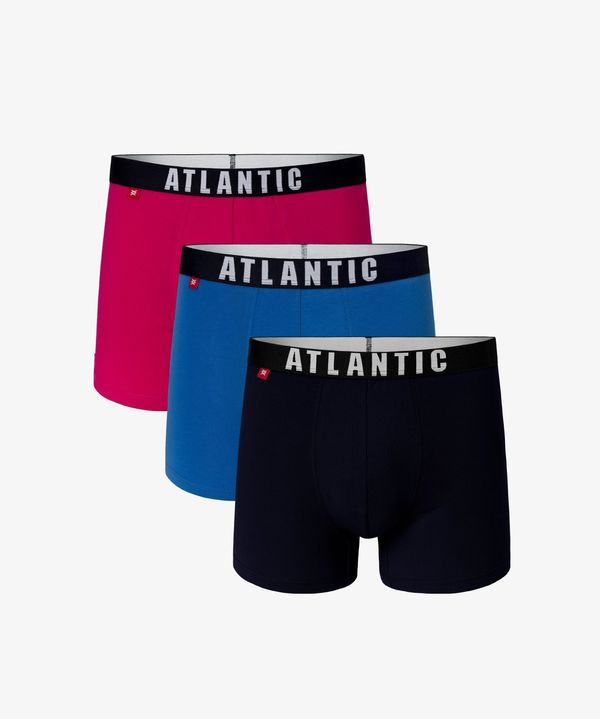 Atlantic 3-PACK Men's ATLANTIC boxers - pink, blue, navy