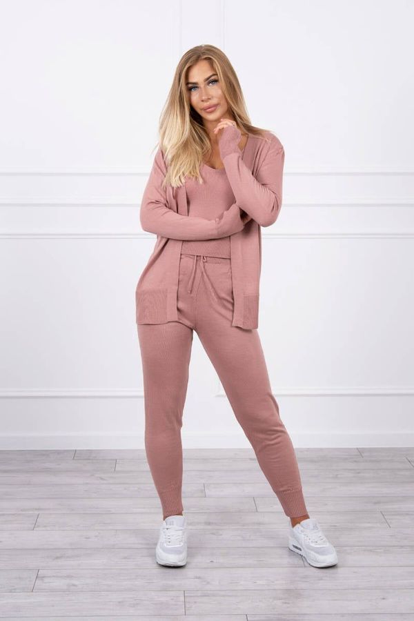 Kesi 3-piece sweater set dark pink