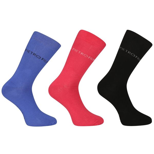 Pietro Filipi 3PACK Pietro Filipi High Bamboo Socks Multicolor