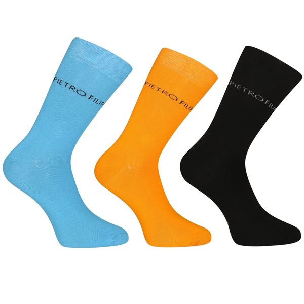 Pietro Filipi 3PACK Pietro Filipi High Bamboo Socks Multicolor