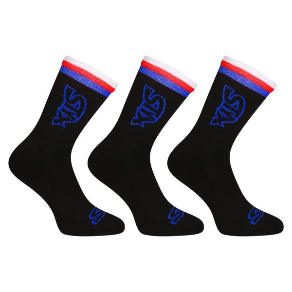 STYX 3PACK Styx high black tricolor socks