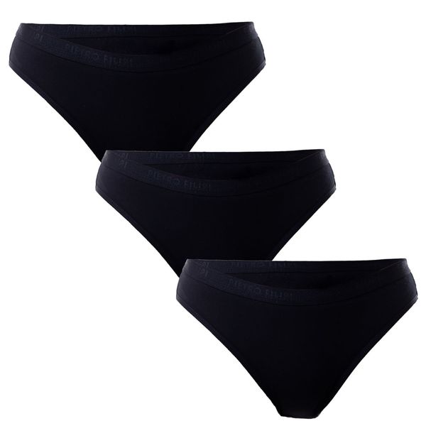 Pietro Filipi 3PACK women's panties Pietro Filipi black