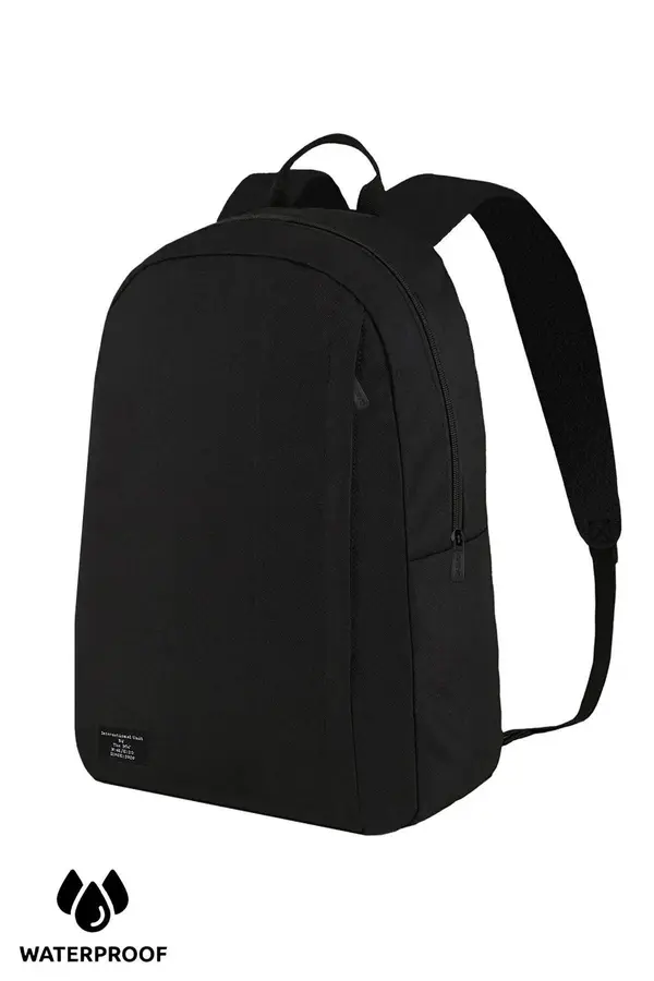 dewberry 44700 Dewberry Black Waterproof Daily Backpack-BLACK