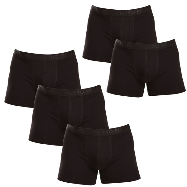 Pietro Filipi 5PACK Men's Boxer Shorts Pietro Filipi Black