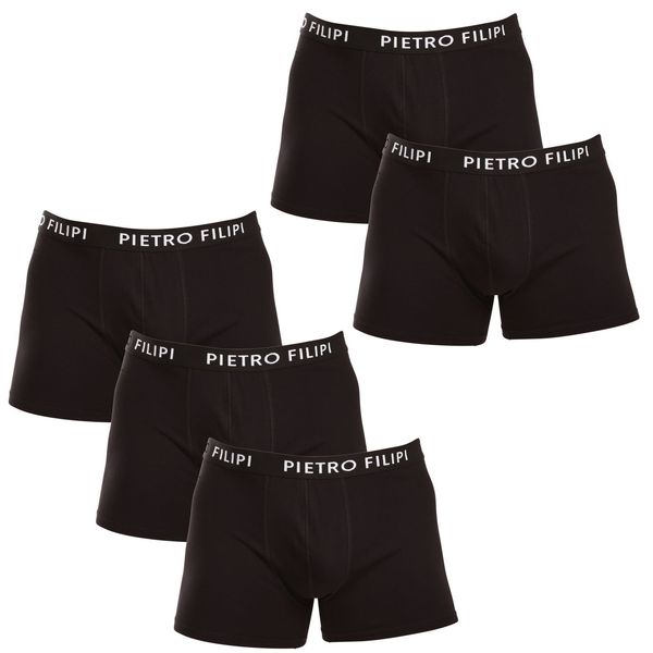 Pietro Filipi 5PACK Men's Boxer Shorts Pietro Filipi Black