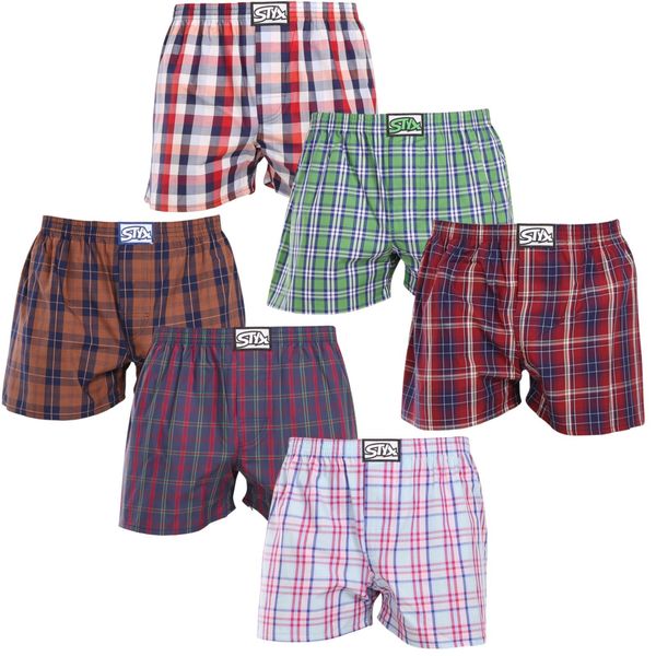 STYX 6PACK Men's Boxer Shorts Styx Classic Rubber Multicolored