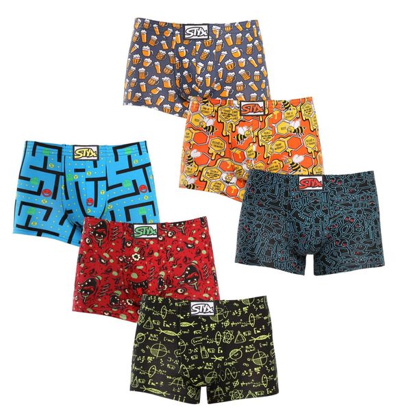 STYX 6PACK Men's Styx Art Classic Rubber Boxer Shorts Multicolored