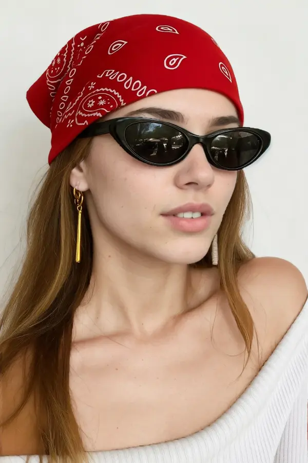 dewberry 78581 Dewberry Ethnic Patterned Bandana-RED