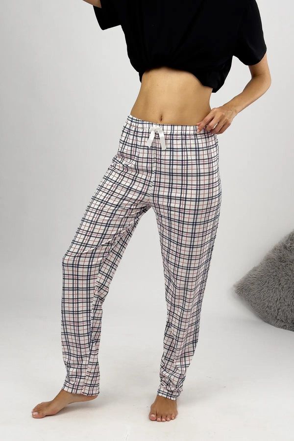 dewberry 80156 Dewberry Women Pyjama Bottom-WHITE-RED