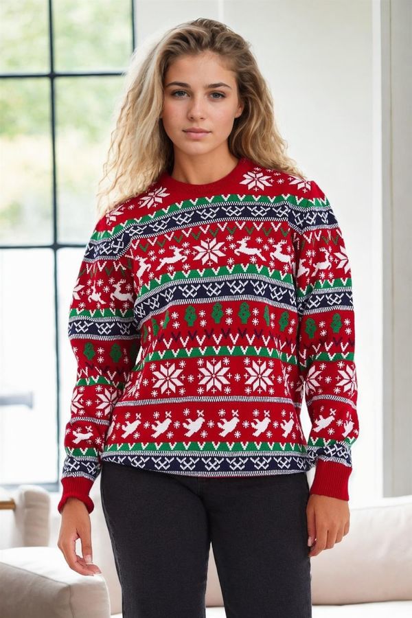 dewberry 88147 Dewberry Christmas Womens Sweater-RED