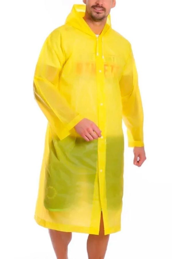 dewberry 89028 Dewberry Waterproof Windproof Mens Raincoat-YELLOW