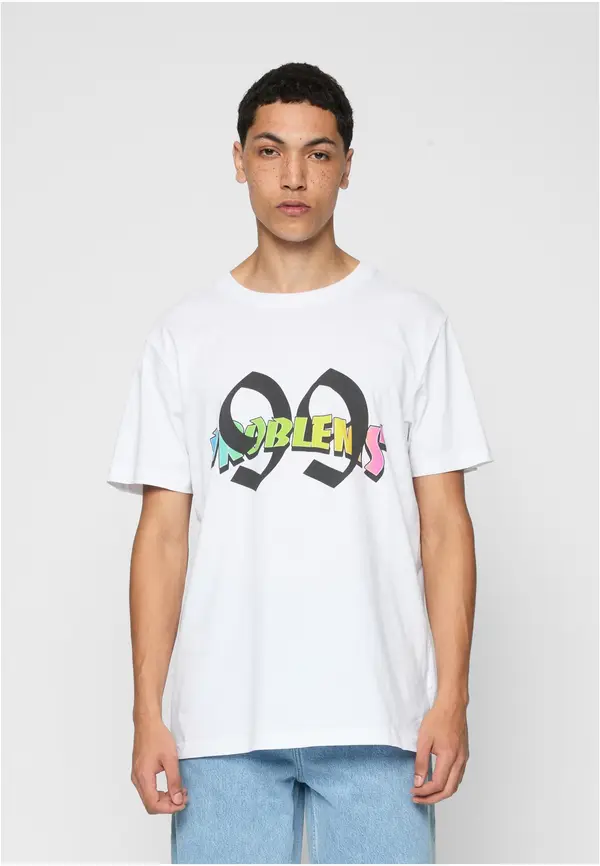 Mister Tee 99 Problems of Rainbow Tee White