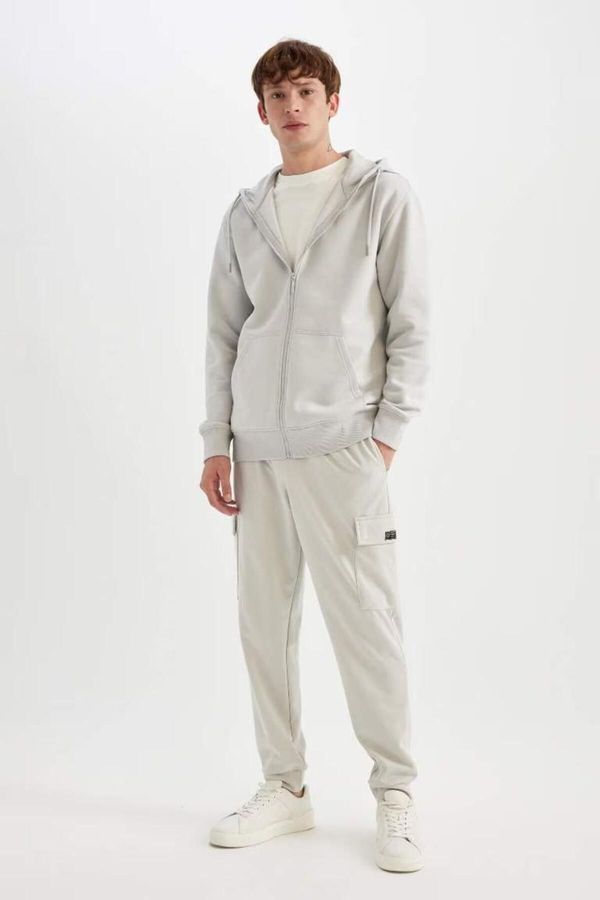 DEFACTO A6209AX/GR437 Defacto Men's Tracksuit Bottom STONE