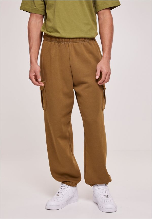 UC Men Acid Washed Cargo Summer Sweatpants - Olive